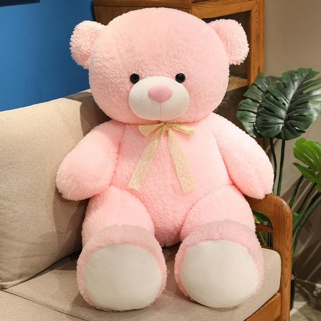 GDzaccly Schleifenbär Puppe Plüschtier, Bunt / Mehrfarbig, 80cm - Bild 1