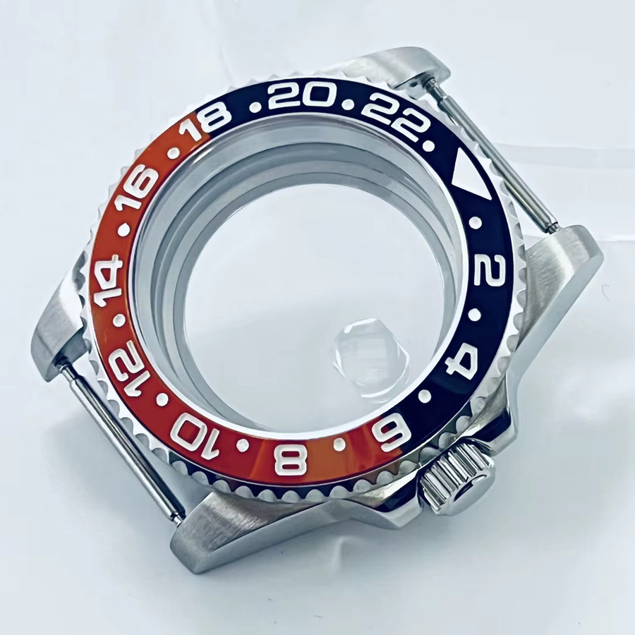 QUKE Uhrengehäuse, Keramik, schwarz orange, 40 mm, Unisex - Bild 1