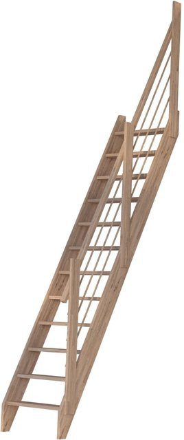 StarWood Treppe Eiche 3000 Holz-Design-Geländer Basic FSC in Braun - Bild 1