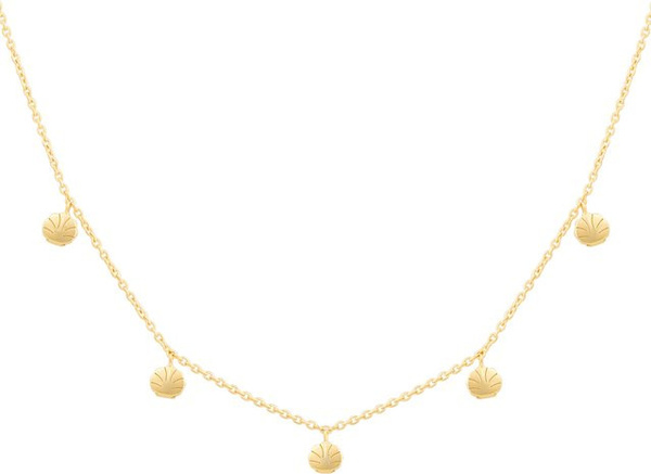 cai Halskette 925 Silber vergoldet, Muschel Anhänger, Unisex
