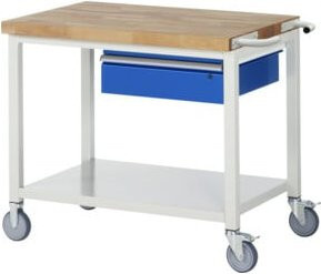 Fahrbare Werkbank RAU mit Schublade und Ablageboden, Farbe: Multicolour, B/T/H: 100 x 70 x 88 cm - Bild 1