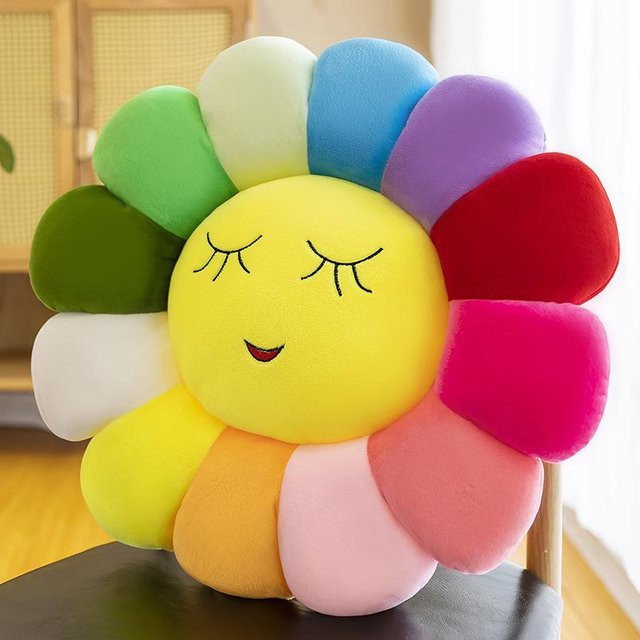 Chocolate Home Sonnenblumenblatt Lendenkissen und Sitzkissen aus Memory Foam, atmungsaktiv und konturiert, Mehrfarbig, Durchmesser: 38 cm - Bild 1