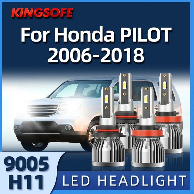 Roadsun LED Autolicht Set HB3 H11 9005 Silber für Honda Pilot - Bild 1