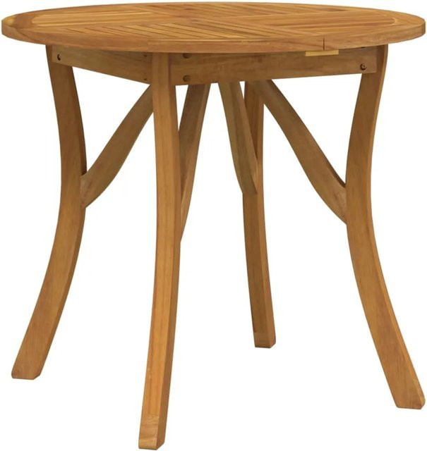 vidaXL Gartentisch aus Akazien-Massivholz, rund, braun, Durchmesser: 85 cm, Höhe: 75 cm - Bild 1