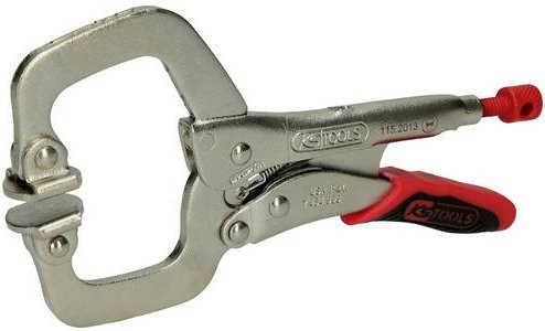 KS Tools Schweiß-Klammer-Gripzange mit beweglichen Spannbacken 0-105 mm aus Chrom-Molybdän-Stahl in Silber - Bild 1