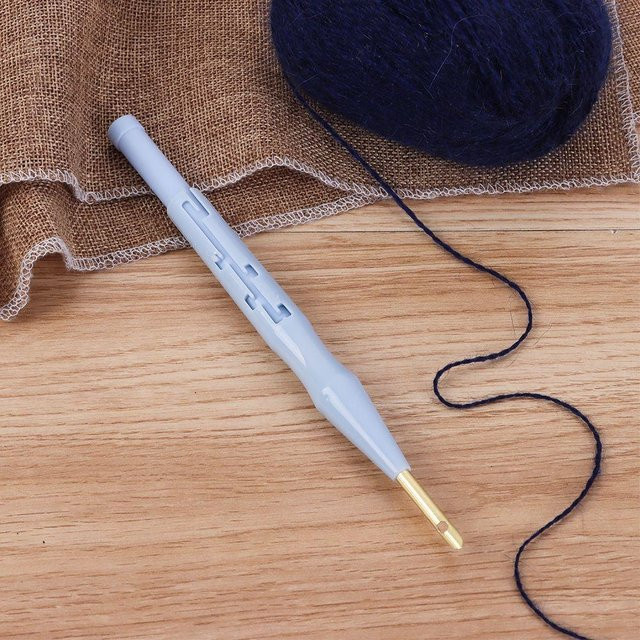Einstellbarer Sticknadelstift von Love Home Garden aus Kunststoff und Edelstahl in Blau zum Stricken, Filzen und Einfädeln von Teppichhaken - Bild 1
