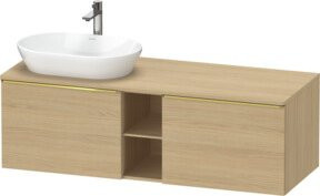 Duravit Waschtischunterschrank D-Neo in Beige, Wandhängend, B: 140 cm, H: 55 cm, T: 45,9 cm - Bild 1