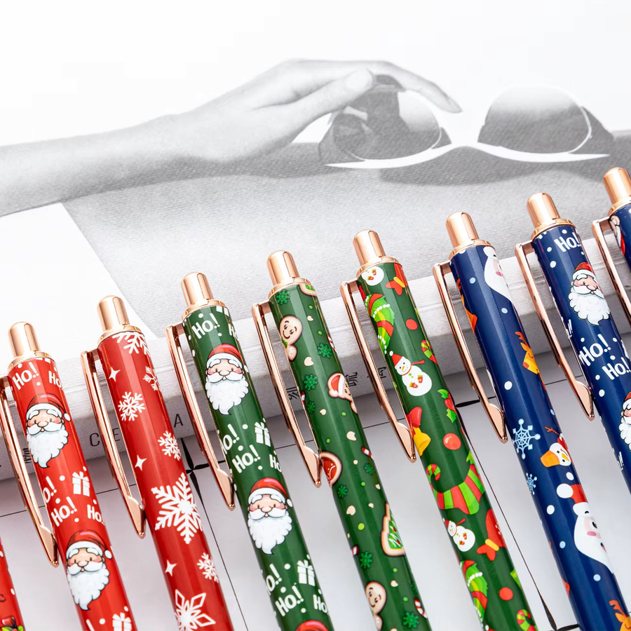 TWBEB Kugelschreiber mit weihnachtlichen Cartoon-Designs in Mehrfarbig und Rot aus Kunststoff - Bild 2