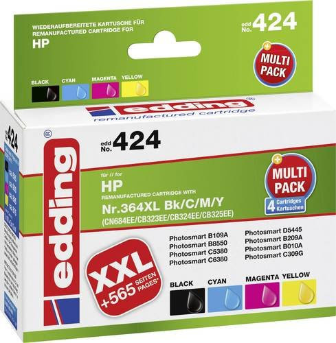 Tintenpatronen Multipack 4 kompatibel mit HP 364XL in Schwarz und Farbe für Tintenstrahldrucker - Bild 1