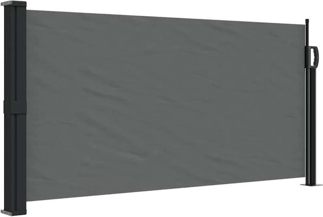 Furnicato Ausziehbare Seitenmarke in Anthrazit aus Polyester und Aluminium, B/H: 300 x 100 cm - Bild 1