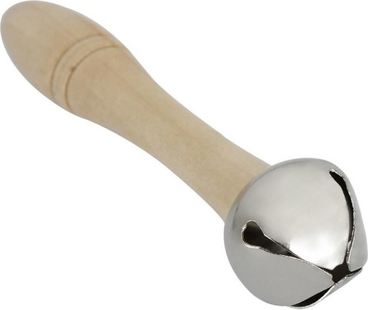 Jingle Bell Handglocke mit Holzgriff, Musikspielzeug, beige