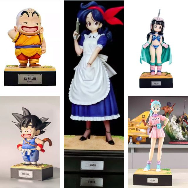 Bandai Dragon Ball Z Bulma Mittagessen Goku Chichi Kuririn Kindheit, Actionfiguren, Kunststoff, Bunt / Mehrfarbig - Bild 1