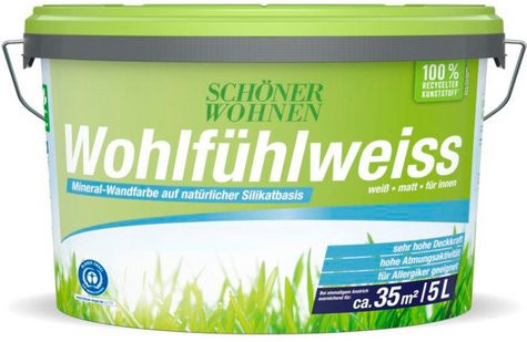 Schöner Wohnen Innenfarbe Wohlfühlweiss, Weiß, matt - Bild 1