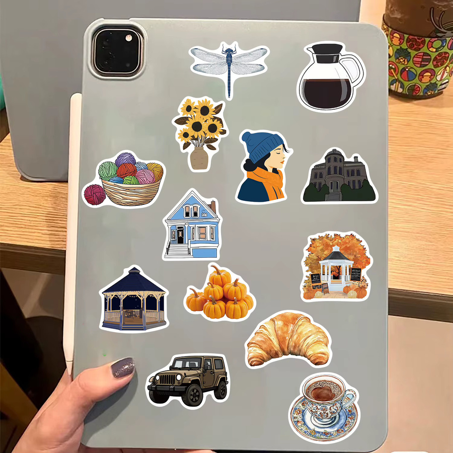 50 Stück inspirierende Kunst Aufkleber im Harajuku Stil für Laptop, Notebook und Skateboard, Mehrfarbig - Bild 3