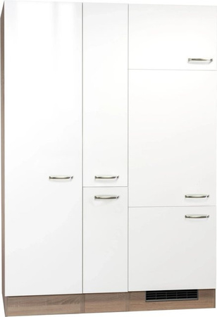 Flex-Well Exclusiv Küchenerweiterung Valero in Hochglanz Weiß mit Eichenoptik, Breite: 140 cm