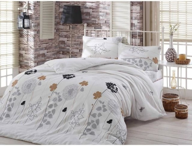 Bettwäsche-Set in Weiß mit 1 Bettbezug (Breite: 220 cm, Tiefe: 240 cm) und 2 Kissenbezügen (60 x 80 cm) aus Baumwoll-Polyester-Mischung - Bild 1