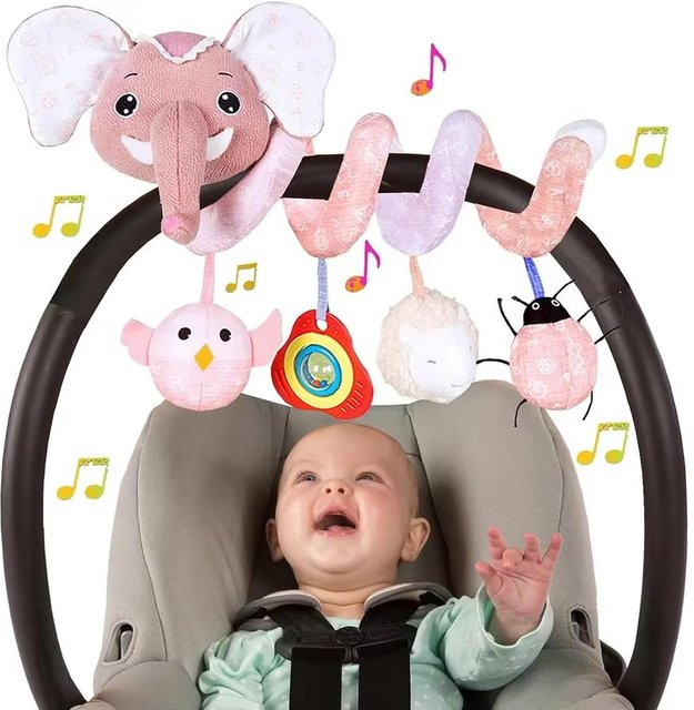 Topmix Autositzspielzeug, Musikrassel, Tiere, Plüsch / Textil, ab 0 Jahre - Bild 1