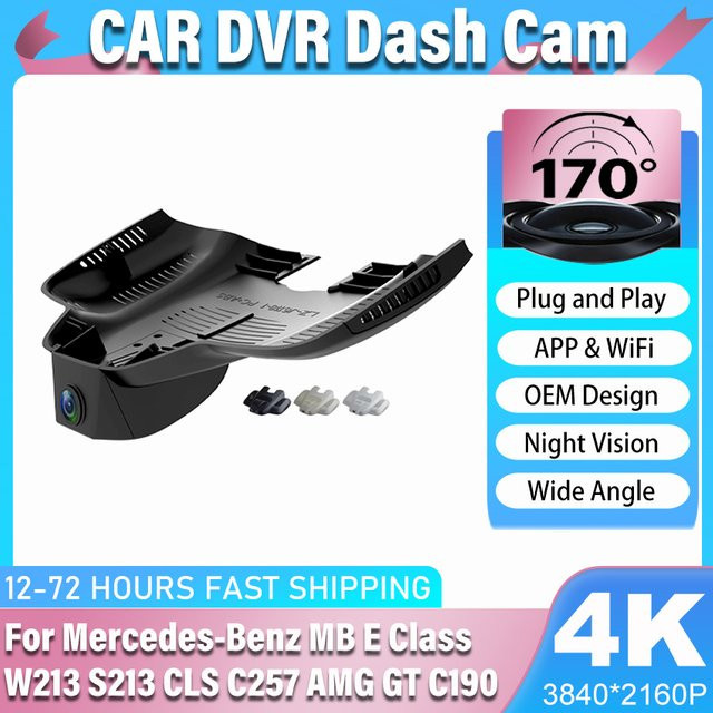 HESHECAM Dash Cam Auto Video Recorder mit UHD 4K 2160P Nachtsicht für Mercedes Benz E Klasse W213 S213 CLS C257 AMG GT C190 - Bild 1