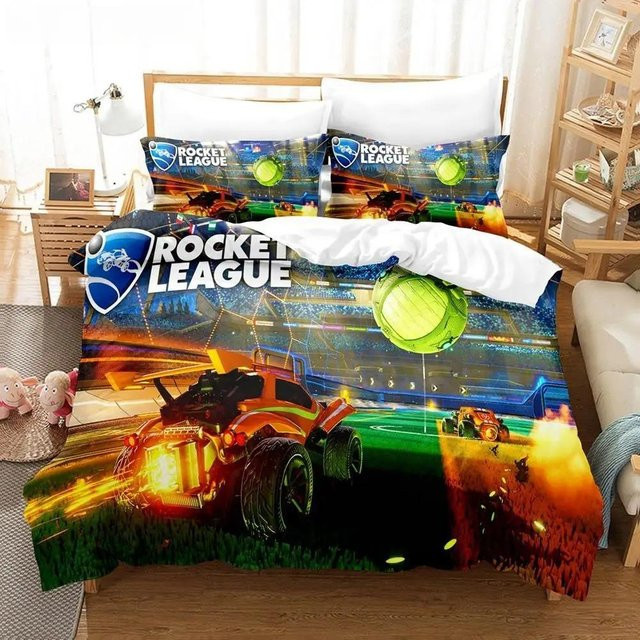 Rocket League Bettwäsche-Set für Kinder mit Motiv-Print, Multicolor, B/H: 135 x 200 cm - Bild 1