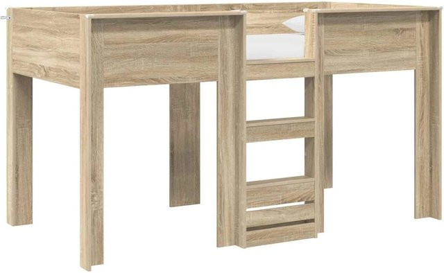 vidaXL Etagenbett für Kinder in Sonoma-Eiche aus Holzwerkstoff, Farbe Braun - Bild 1