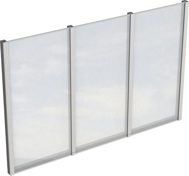 Skan Holz Seitenwand aus Fichte mit Polycarbonatplatten in Schiefergrau, B/H: 305 x 200 cm - Bild 1