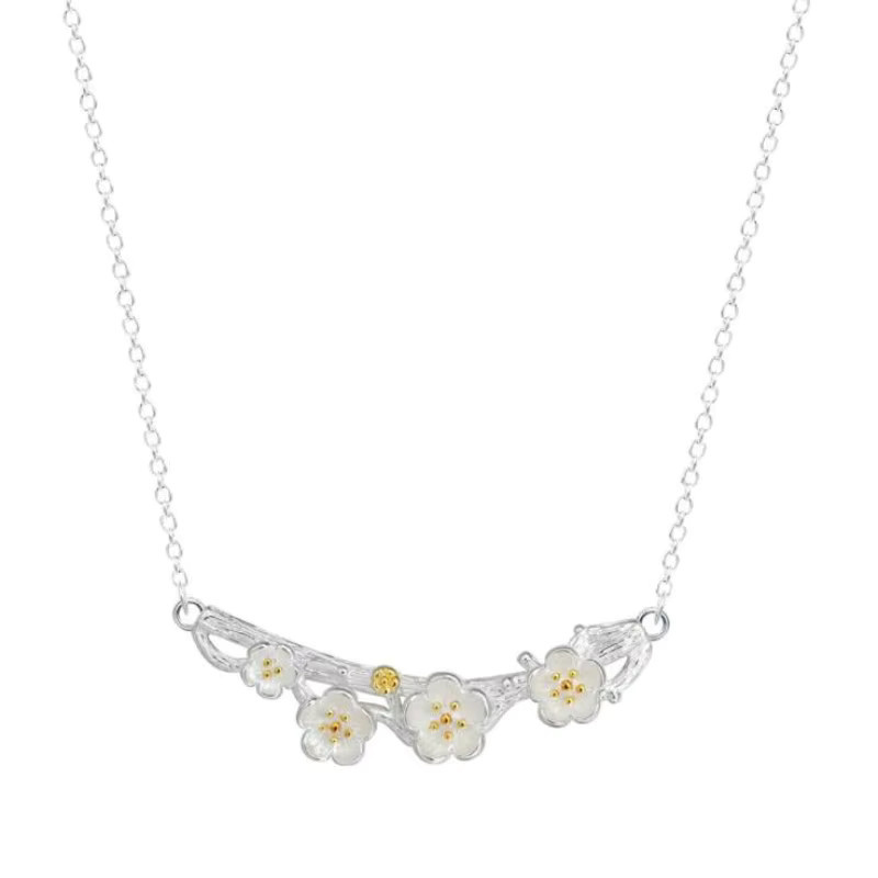 GaGa-Duck Halskette, Blumenknospe, 925 Silber, Zirkonia, Damen - Bild 4