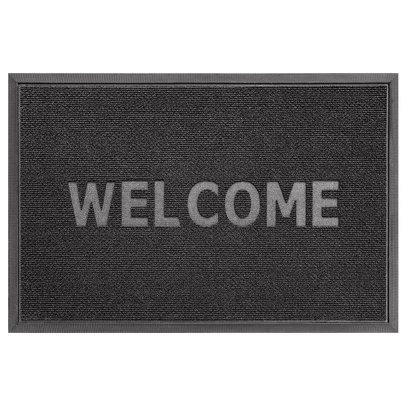 Rutschfeste Eingangstür-Fußmatte für Gewerbe und Hotels aus Polyester, Schwarz, B: 60 cm, T: 90 cm - Bild 3