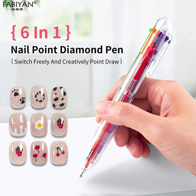FABIYAN Nail Art Dotting Pen, Silver, Unisex - Bild 1