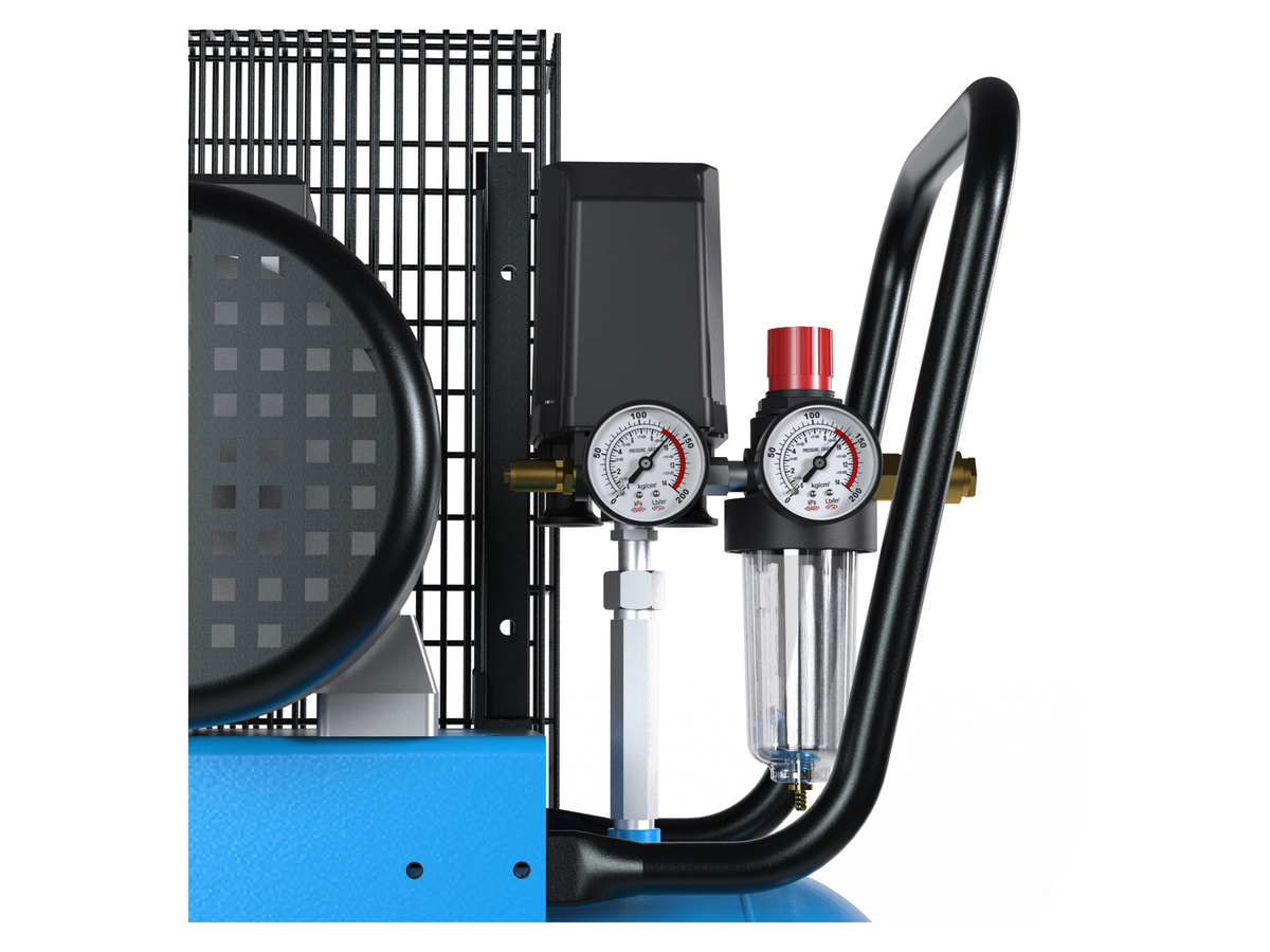 Güde Kompressor 700/10/100 mit 2-Zylinder-Aggregat in Blau - Bild 3