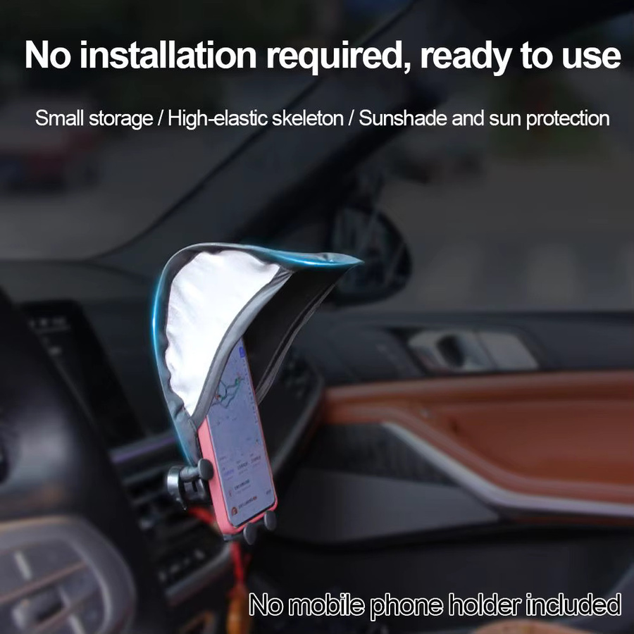 Universeller faltbarer Handy-Sonnenschutz für das Auto und Outdoor-Reisen zur blendfreien Nutzung deines Smartphones - Bild 5