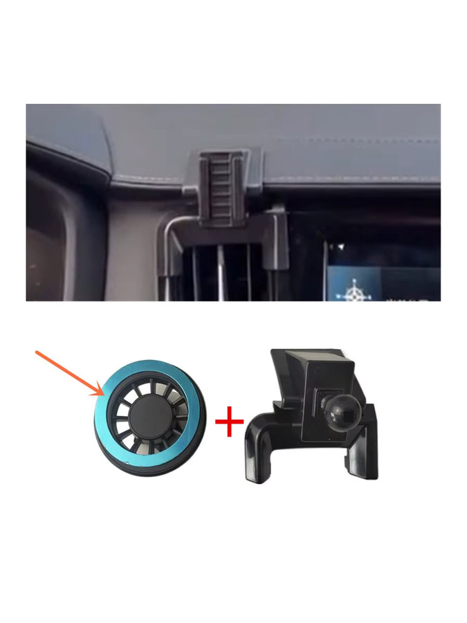 Magnetische Smartphone-Halterung aus ABS-Kunststoff für Volvo S90 und V90 (Modelljahre 2016-2025), Farbe: Schwarz - Bild 3
