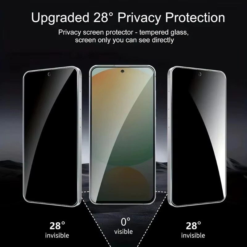 3-teiliges Anti-Spionage Displayschutz-Set aus gehärtetem Glas für Samsung Galaxy S26 S25 S24 S23 S22 S21 Ultra Plus Edge, kratzfest und transparent - Bild 2