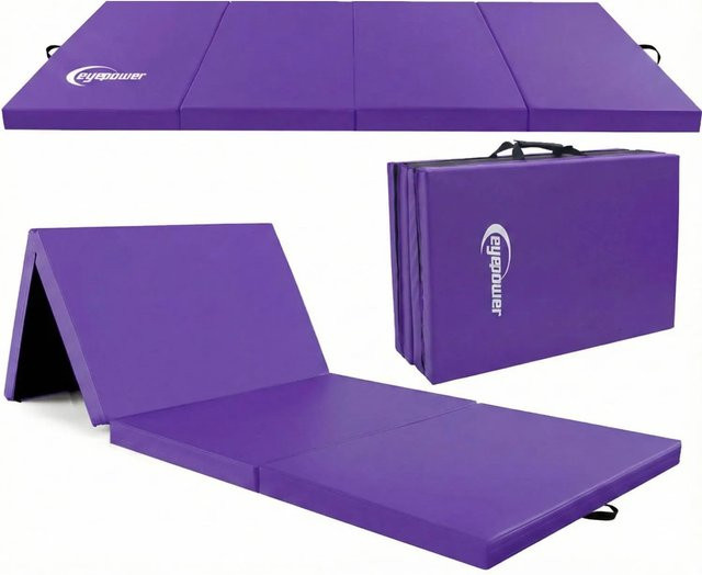 eyepower Gymnastikmatte klappbar Lila B/B/H: 180 x 60 x 5 cm - Bild 1