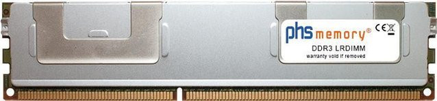 PHS-memory 32GB DDR3 LRDIMM RAM Speicher für Dell PowerEdge R720, 1600MHz PC3L-12800L, Silber - Bild 1