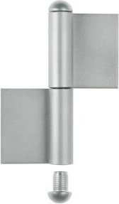 GAH Alberts Konstruktionsband Typ K04 2-teilig zum Anschweißen aus Edelstahl in Silber, Rundkopf, B/T/H: 160 x 50 x 14 mm - Bild 1