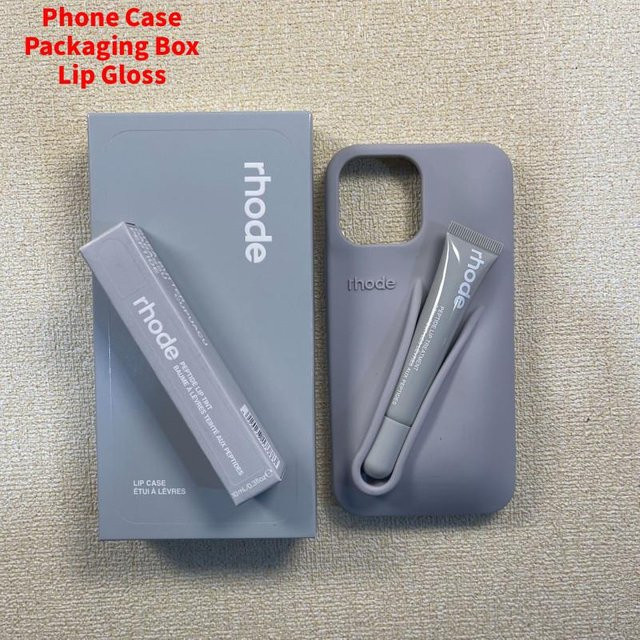 Hailey Rhode Silikon Handyhülle für iPhone 13 Pro Max mit stoßfestem Ständer in Grau - Bild 1
