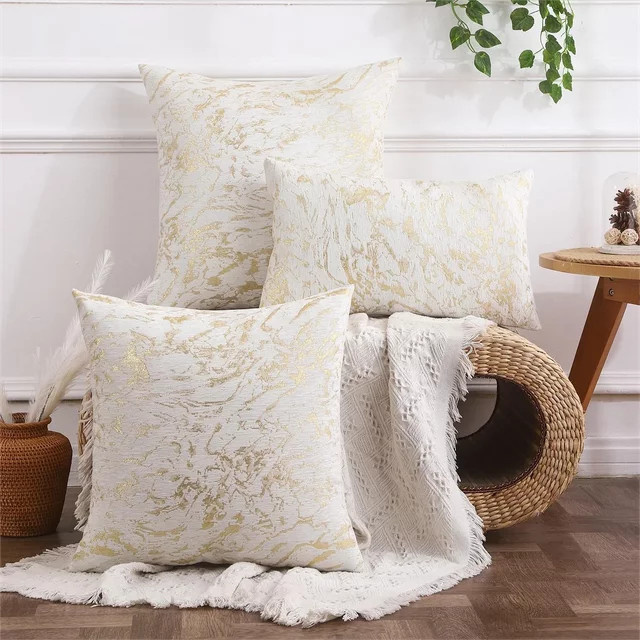 Miater Chenille-Kissenbezug quadratisch in Blau, B/T/H: 30 x 30 x 30 cm - Bild 1