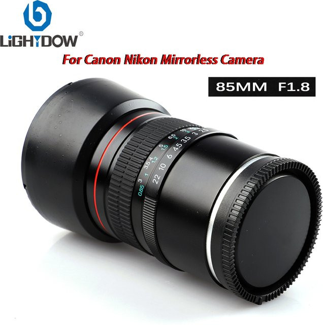 Lightdow 85 mm F1,8 Porträtobjektiv mit manuellem Fokus für Canon RF Vollformat-Spiegellose Kameras, Schwarz - Bild 1