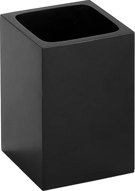 Brillantbad MAX Glashalter aus Polyresin in Schwarz, freistehend, B/T/H: 7,5 x 11,5 x 7,5 cm - Bild 1