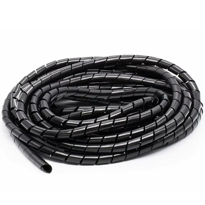 Flexibles Spiralkabel-Management Organizer Set in Schwarz für Büro und Kabelmanagement - Bild 3