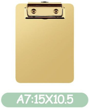 Yiran Furniture Klemmbrett aus Edelstahl in Gold für A4 als Schreibunterlage und Papierhalter - Bild 1