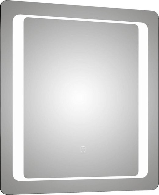 Pelipal Lichtspiegel Quickset 374 mit LED-Licht und Touch-Switch, Silber, B/H/T: 70 x 70 x 3 cm - Bild 1