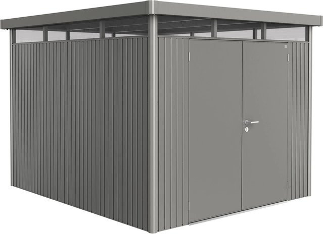 Biohort Metall-Gerätehaus HighLine mit Doppeltür in Quarzgrau-Metallic, 7,6 m², B x H x T: 275 x 222 x 315 cm - Bild 1