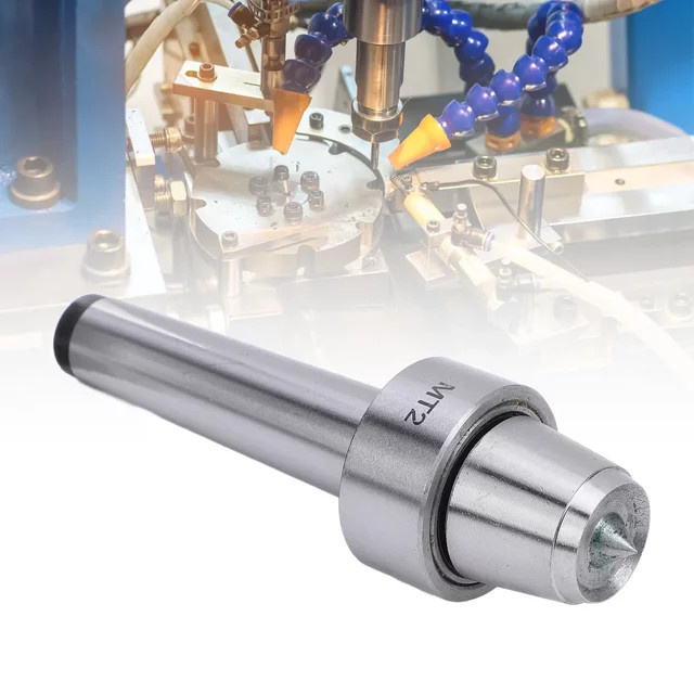 KKMOON MT2 Live Reitstock Center Cup und Point Tip aus Edelstahl für Holz- und Metallbearbeitung in Silber - Bild 1