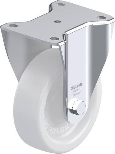 Blickle Bockrolle 7104 BH-SPO 150G in Weiß aus Stahl mit 150 mm Rad-Durchmesser und 800 kg Tragfähigkeit - Bild 1