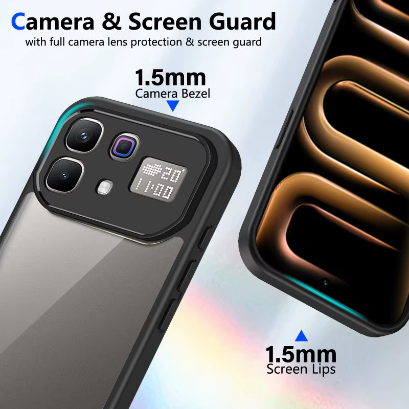 Transparente Ultra-Dünne Schutzhülle aus PC und TPU für Infinix Note 60 Pro, 50X, 40 Pro Plus, 40S und 40X mit Stoßfestem Kameraschutz - Bild 3