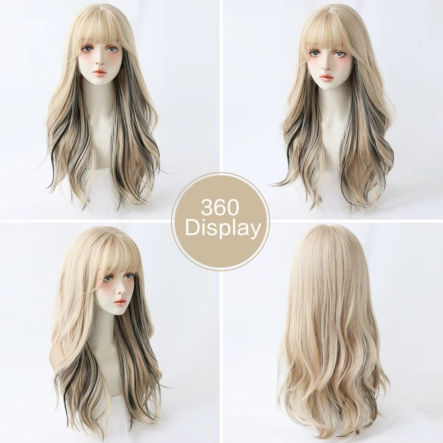 7JHH WIGS Perücke, blonde Wellen, synthetisch, Damen - Bild 3
