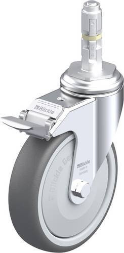 Blickle LKRA-PATH 126KF-11-FI-E12 Lenkrolle mit Feststeller in Grau und Silber, Rad-Durchmesser: 125 mm, Tragfähigkeit: 120 kg - Bild 1