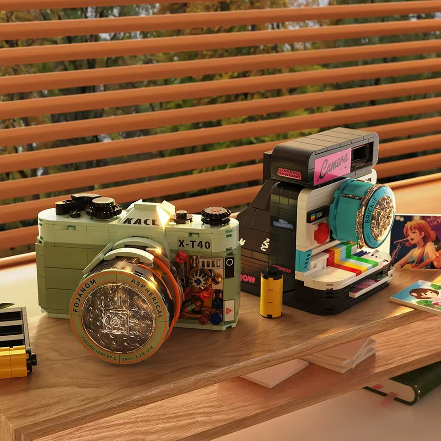 Doubuilt LED-Retro-Spiegelreflexkamera, Mini-Bauspielzeug-Set - Bild 3