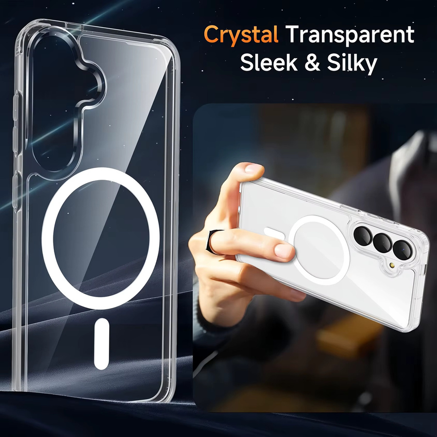 Samsung Galaxy S26 Plus Schutzhülle mit Magnetverschluss, transparente Anti-Vergilbung Hülle, schlank und kratzfest - Bild 6